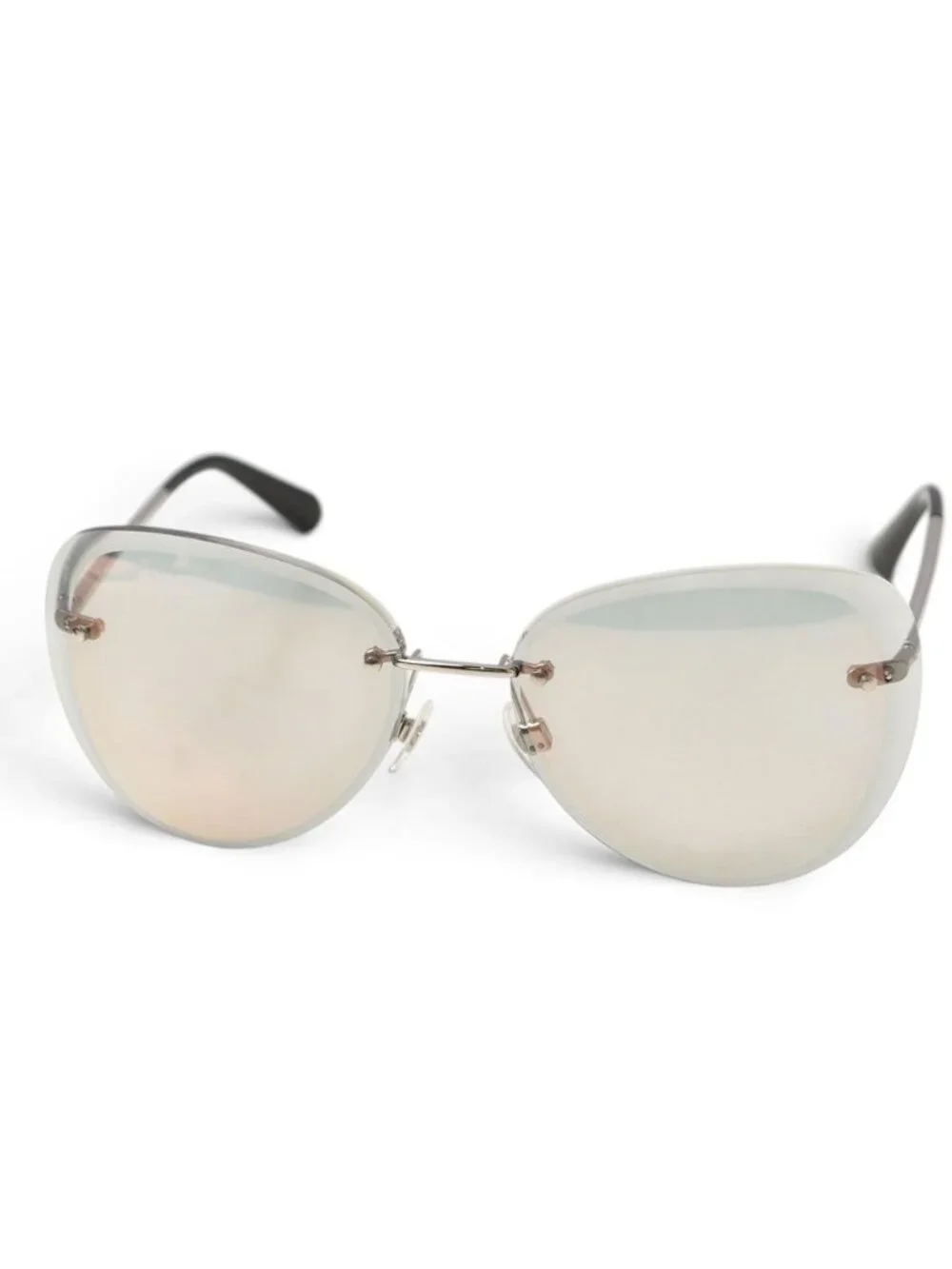 Chanel Sunglasses Eyewear Teardrop Rimless Black